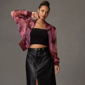 Anthropologie Dolan Sheer Organza Bomber Jacket